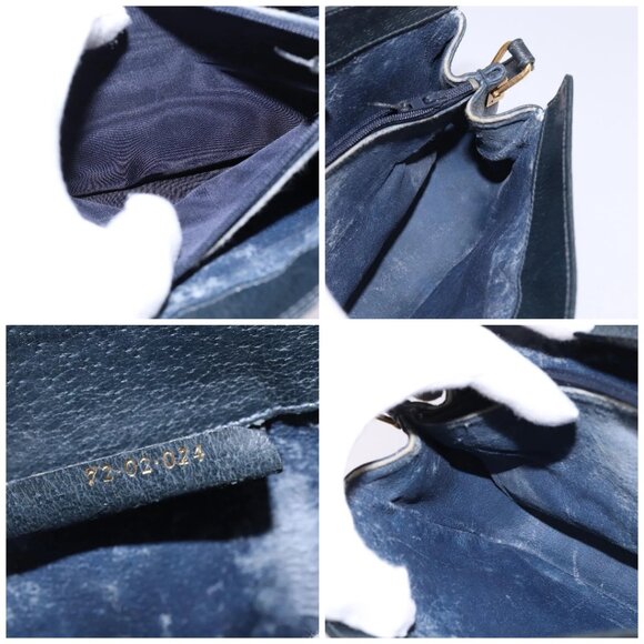 GUCCI GG Supreme Sherry Line Shoulder Bag PVC Navy Gold 72 02 024 Auth 145654 - Picture 15 of 16